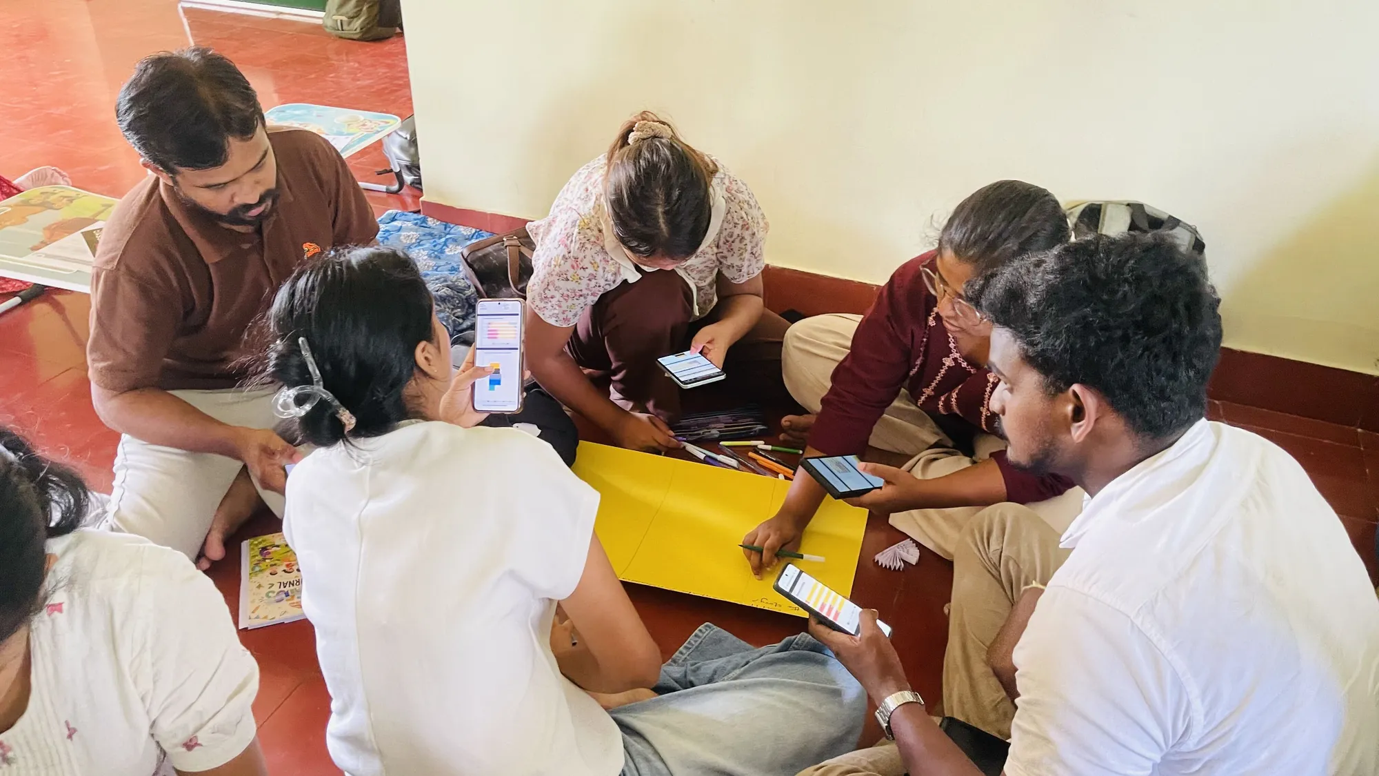 A floor-circle working session