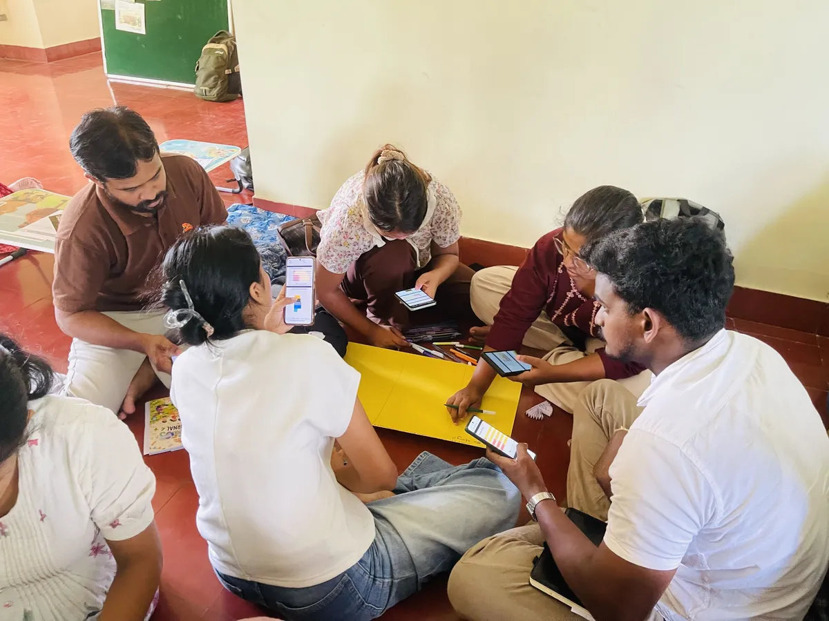 A Goalkeep working session in progress on the floor of a partner office